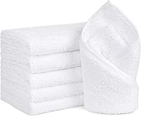 Orighty 6-Pack Microfiber White Hand Towels 16x28" - Super Absorbent Quick Dry Gym Yoga Spa Towels for Sensitive Skin