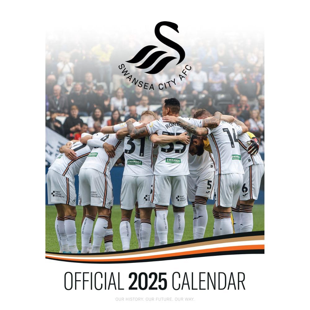 2025 Calendar Swansea City AFC Month to View A3 Football Calendar Official Product