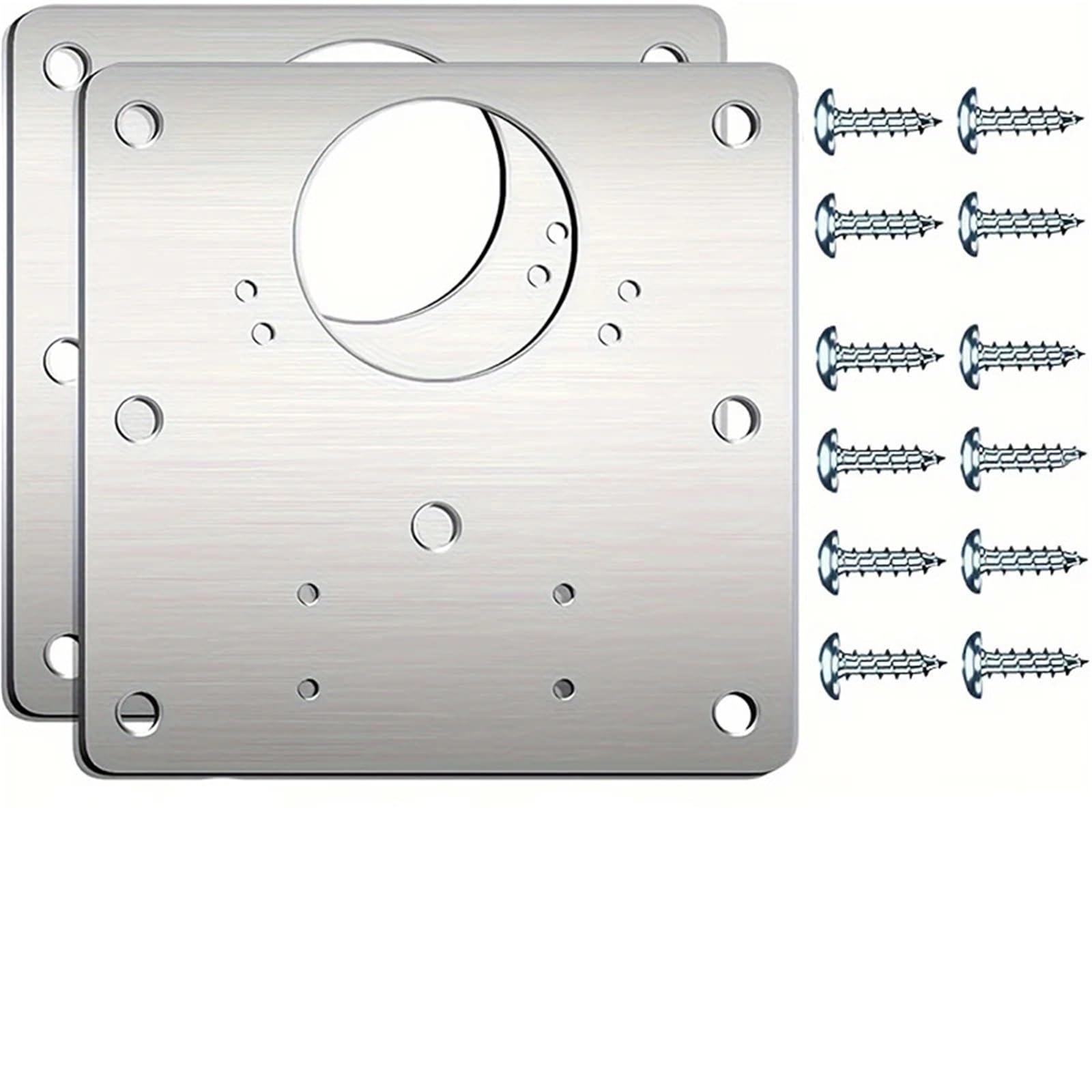 Stainless Steel Cabinet Hinge Repair Plate Hinge Repair Bracket Kit Fixing Screws 1Pcs