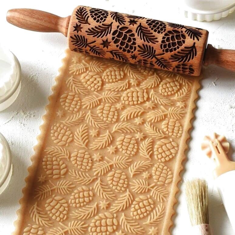 アンティーク　McDougalls 広告入り　ローリングピン　麺棒　陶器 フランスアンティーク 木製のローリングピン | Antique & Brocante R.loger