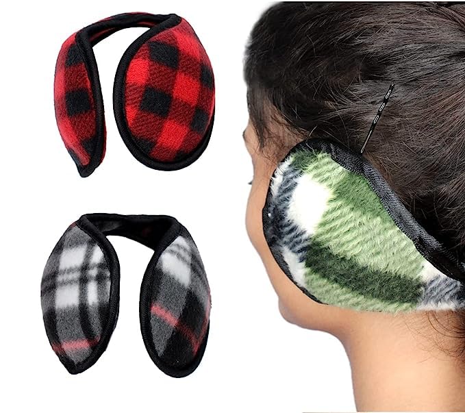 Foldable Ear Covering Warm Muffs Head Wear Ear Protection Cover/Ear Warmer Winter Outdoor Accessories For Boys And Girls Combo Of 2 Pieces (Colours May Be Vary)-image-43