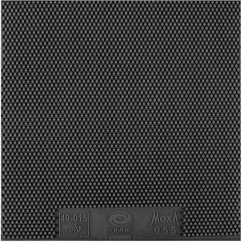 Yinhe 955 Long Pips Out, No Sponge (OX) Table Tennis Rubber, Modern Defensive, Chop & Block Play, Wobble Effect, High Disruption with Control, ITTF Approved. (Black) 2