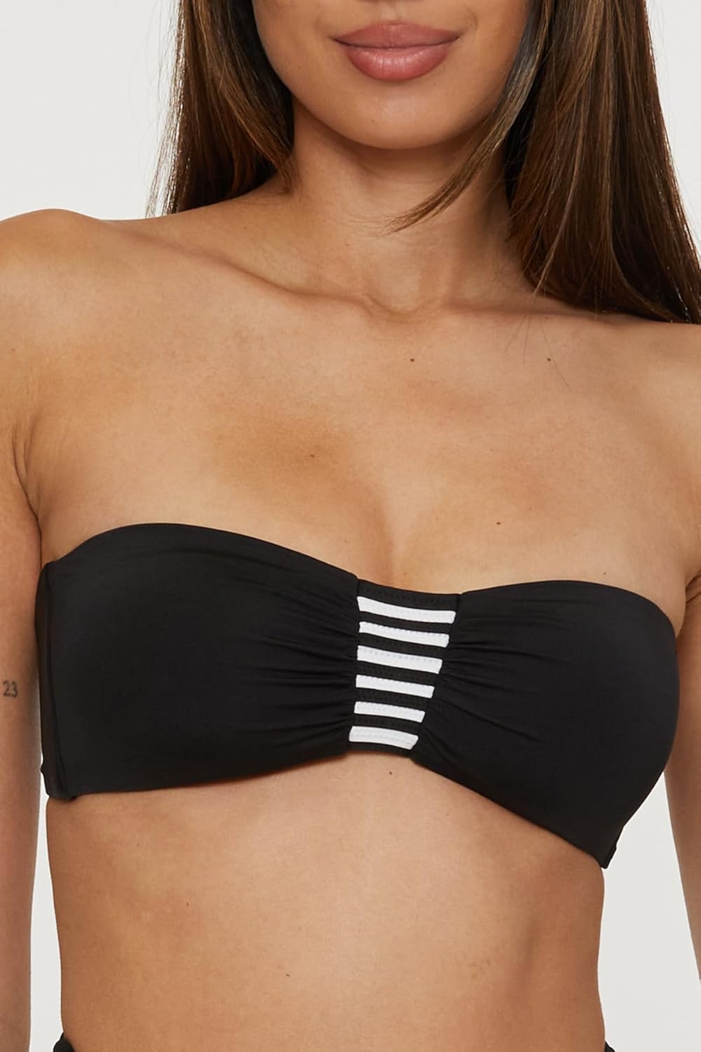 Trina Turk Women's Monaco Tab Bandeau Bikini Top, Adjustable, Tie Back, Swimwear Separates - Image 4