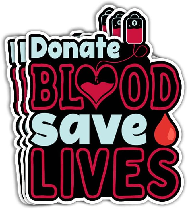 3 Pcs/Pack Donate Blood Save Lives Sticker, Donate Blood