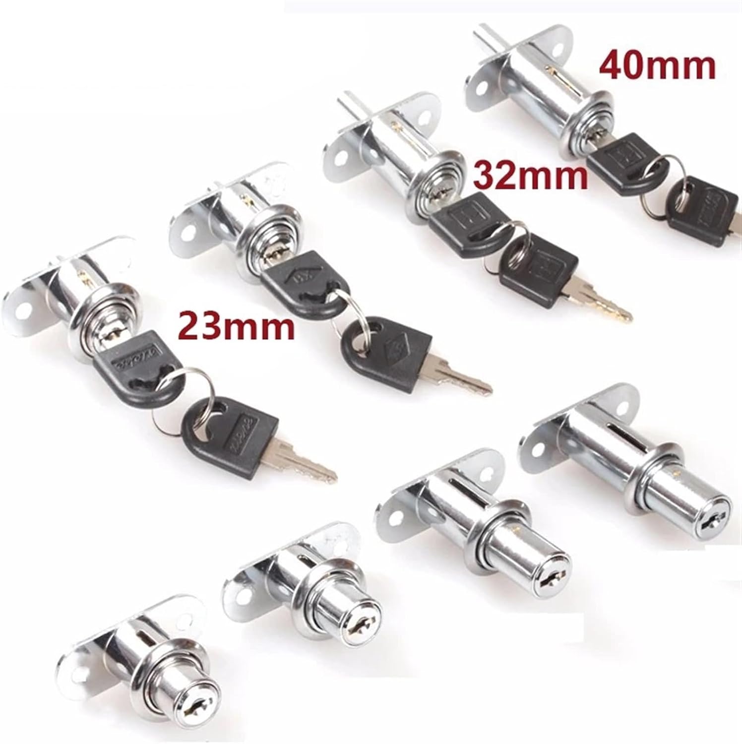 Cabinet Drawer Lock 23/32/40mm Keyed Alike Or Different DIY Furniture Hardware Rarelock MMS384 1Pcs(23mm Keyed Alike)