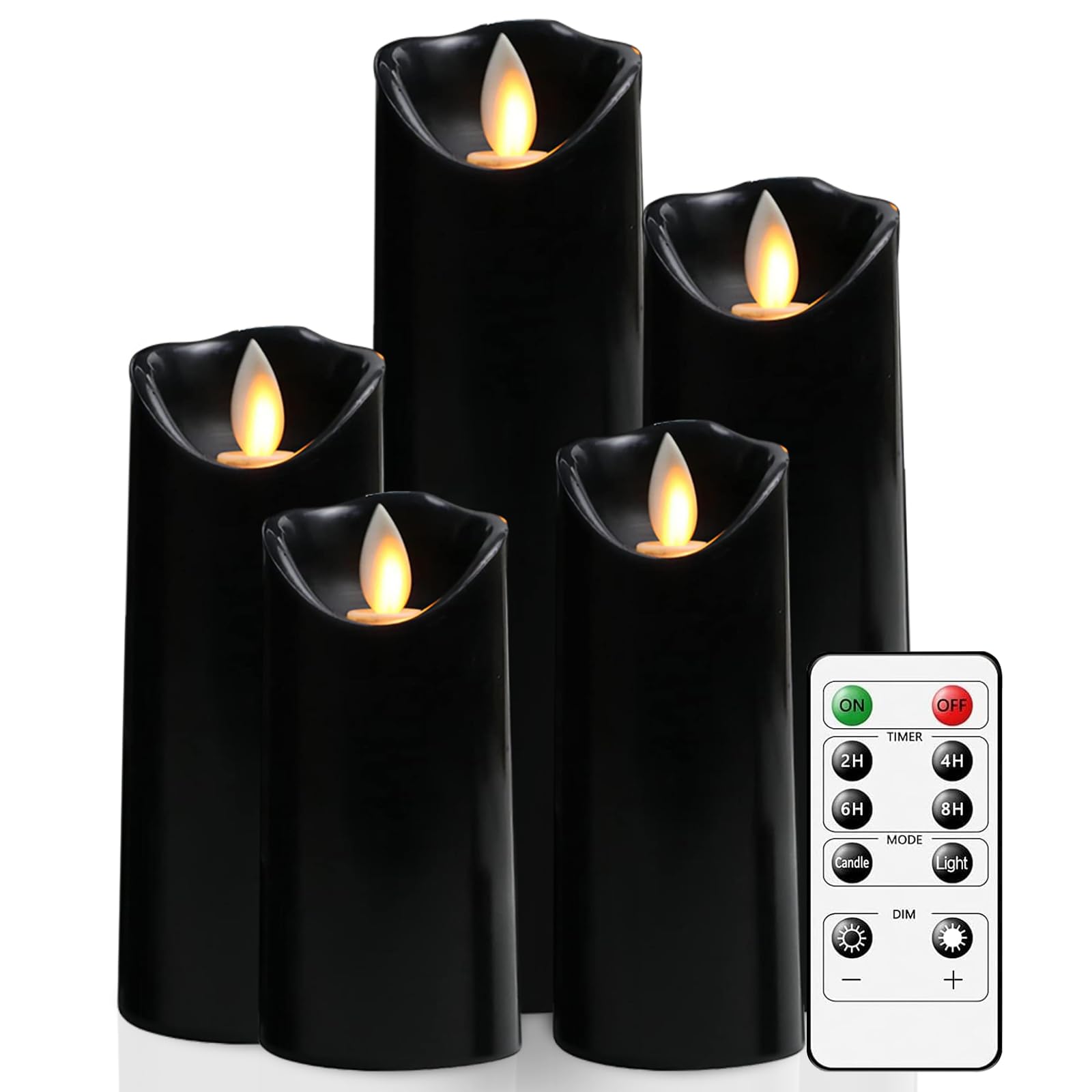 4 Bougies LED Solaires Zevanor - Étanches IP55 - Effet Vacillant - Minuterie 6-8h - Pour Extérieur