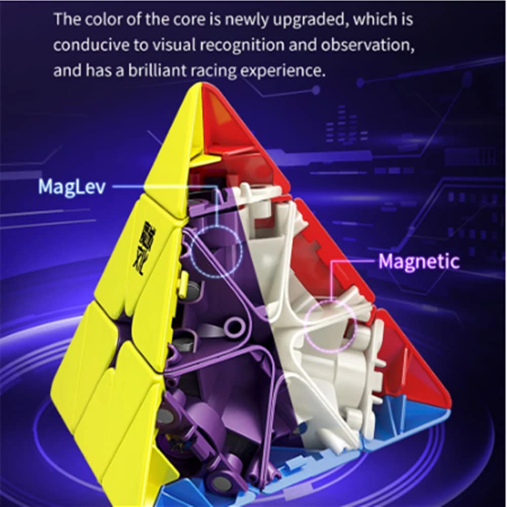 Bukefuno MoYu Weilong Maglev 3x3 Pyramid Magnetic Magic Speed Puzzle moyu 3x3x3 Magic Flagship Maglev Pyraminx Stickerless 3x3 Cube - Image 2
