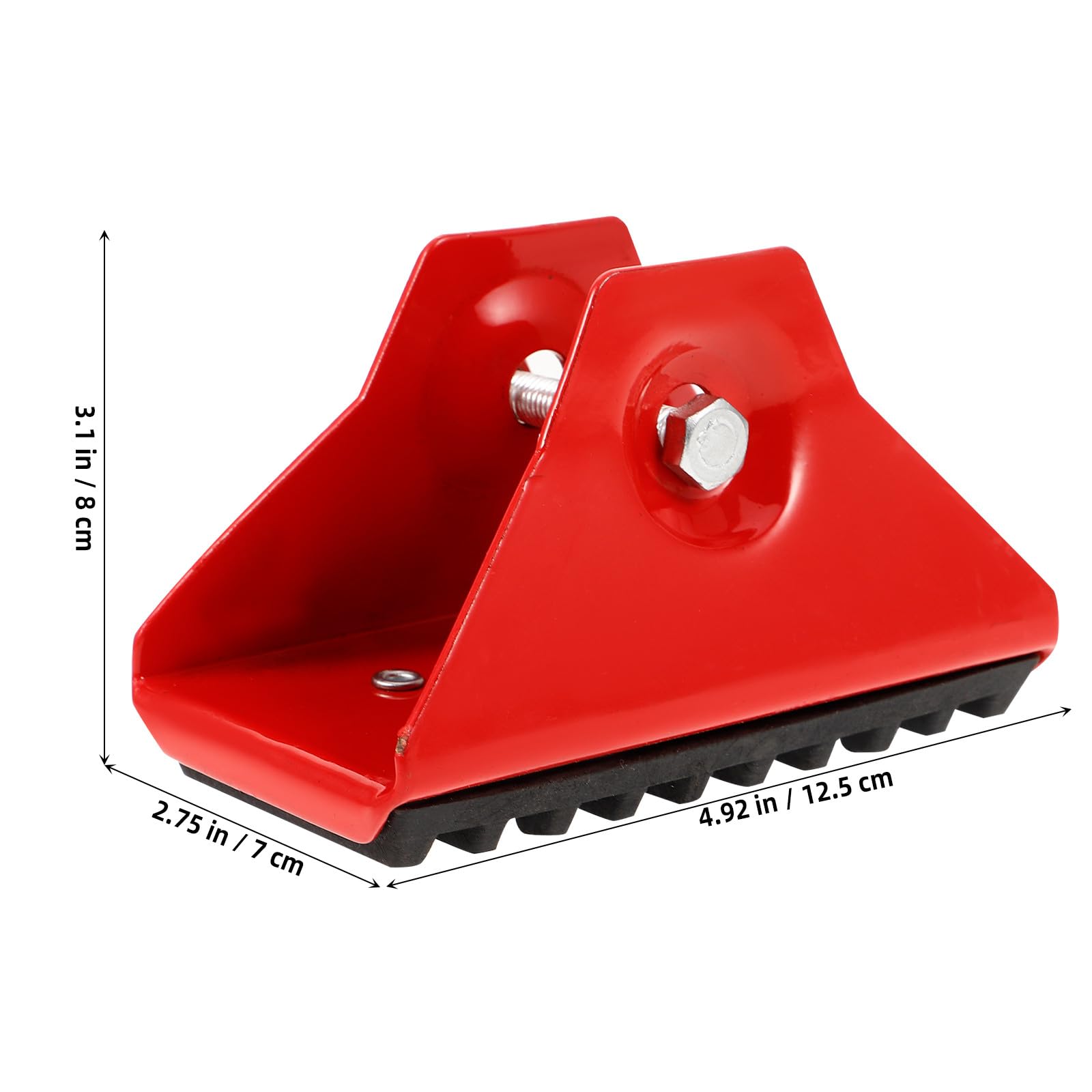 CHILDWEET 2 Pezzi Piedini per Scala Antiscivolo Rosso in Lega di Alluminio Design Flessibile e Gomma per Sicurezza su Terreni Irregolari, Interno ed Esterno