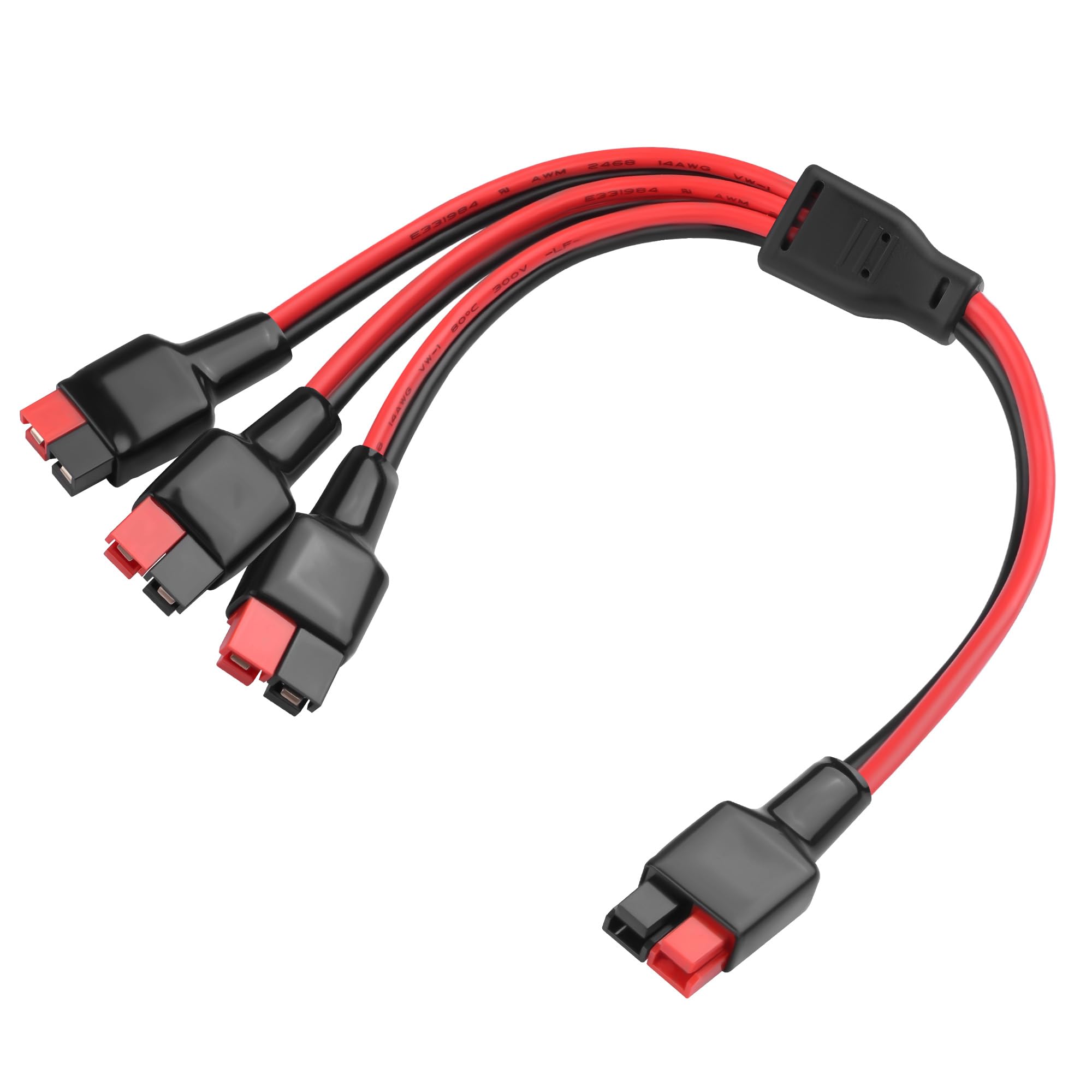Cavo divisore Y di ricarica solare TIENFOKOTA 1 a 3, cavo di estensione Anderson 14AWG per ricarica rapida con pannello solare, batteria, generatore portatile per stazione di alimentazione RV 1FT