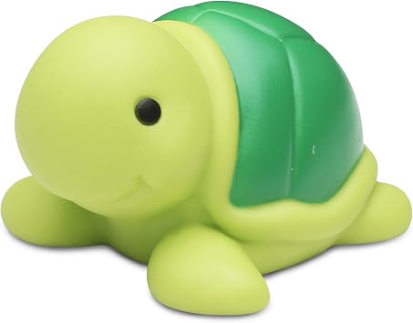 DolliBu Sea Turtle Bath Buddy Squirter Floating Green Turtle Rubber Bath Toy, Fun Water Squirting Bathtime Play for Toddlers, Cute Sea Life Animal Toy