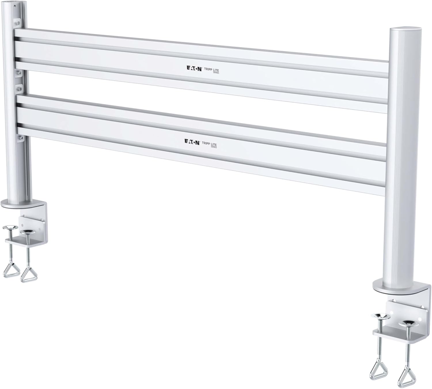 Tripp Lite Eaton DMSWKITTAA Multi-Monitor Mount Stand, Horizontal Track System, Desk Clamp Mount with Slat Wall Rail, Dual-Sided, VESA Compliant up to 32" Displays, TAA Compliant, 5-Year Warranty