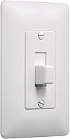 TayMac 5070W MASQUE 2000 White Mid-Size 1-Gang Toggle Switch Wall Plate - Paintable Cover for Quick Renovations
