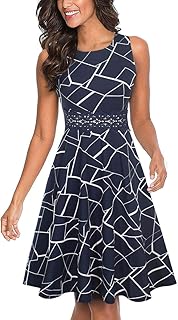 Women's Cocktail A-Line Embroidery Casual Party Summer Wedding Guest Dress A079 - Buy now