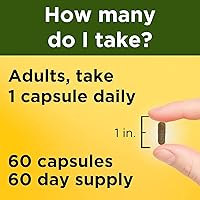 Vista 4 de Nature Made Cápsulas de Ashwagandha 125mg para el apoyo al estrés, 60 cápsulas, suministro de 60 días (paquete de 2)
