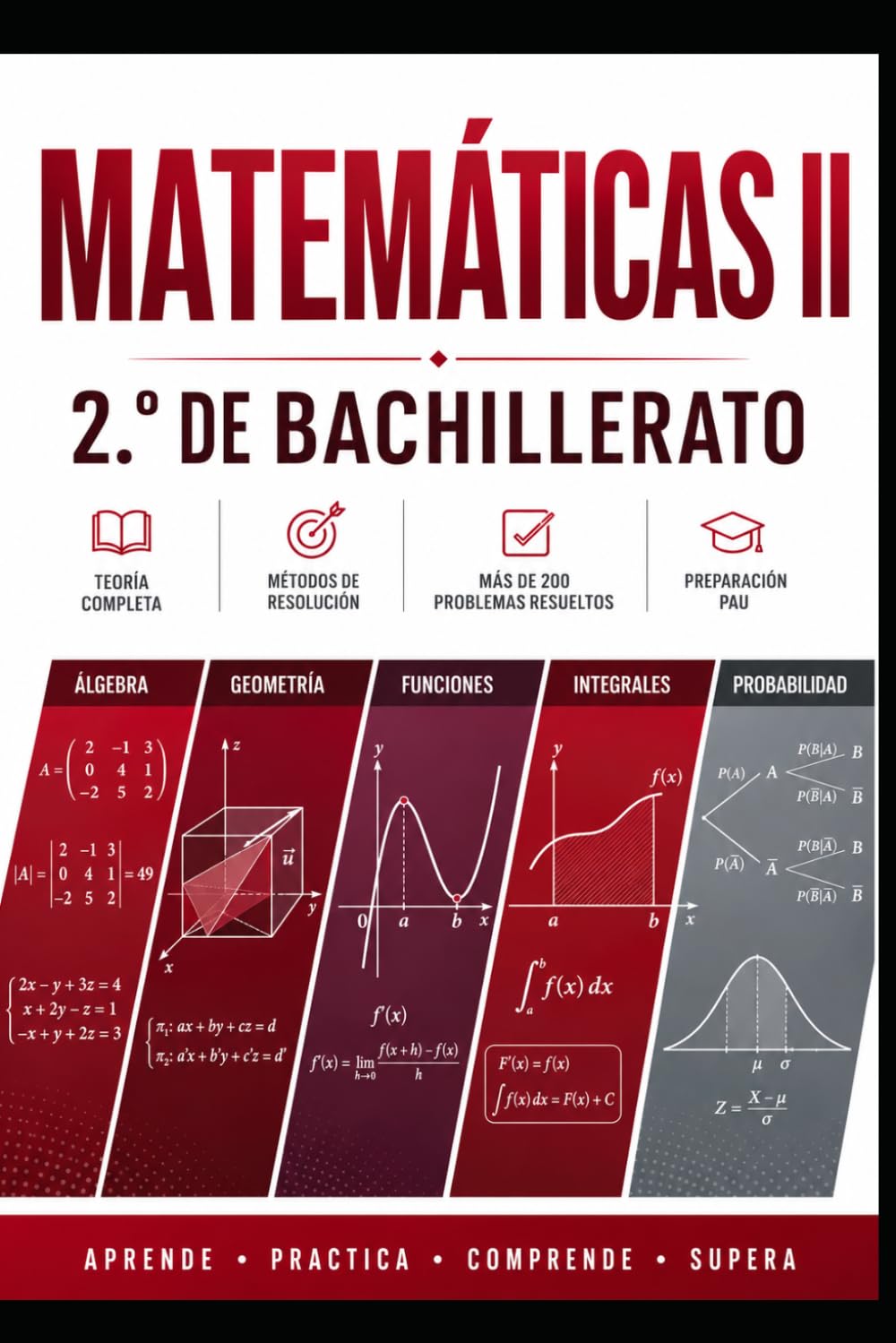 Matemáticas II. 2.º de Bachillerato: Teoría completa, métodos de resolución, más de 200 problemas resueltos y preparación para la PAU (Física, Química y Matemáticas para ESO y Bachillerato)