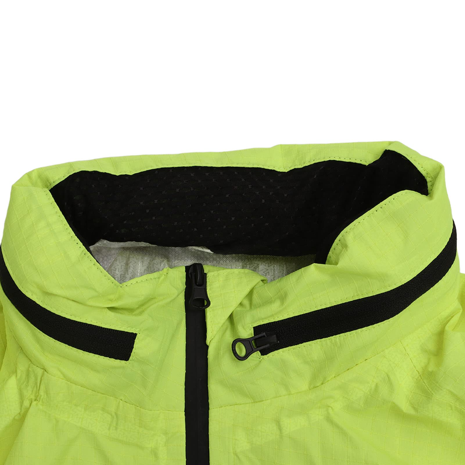 Alomejor Chubasquero, Ligero, Resistente Al Agua, Transpirable, Impermeable para Bicicleta, para Hombres y Mujeres, Amarillo Fluorescente con Tira Reflectante (XL)