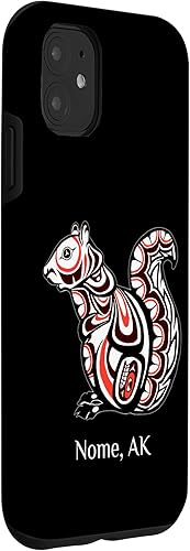 Miniatura 9 de iPhone 14 Tribal Squirrel Nome Alaska PNW Native American Indian Case