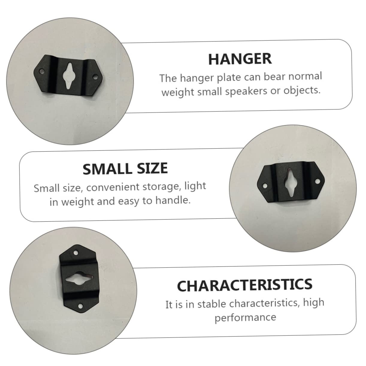 Angoily 60piezas Soporte De Pared Para Altavoces Conectores De Montaje De Hierro Ganchos Para Montaje De Audio y Objetos Decorativos