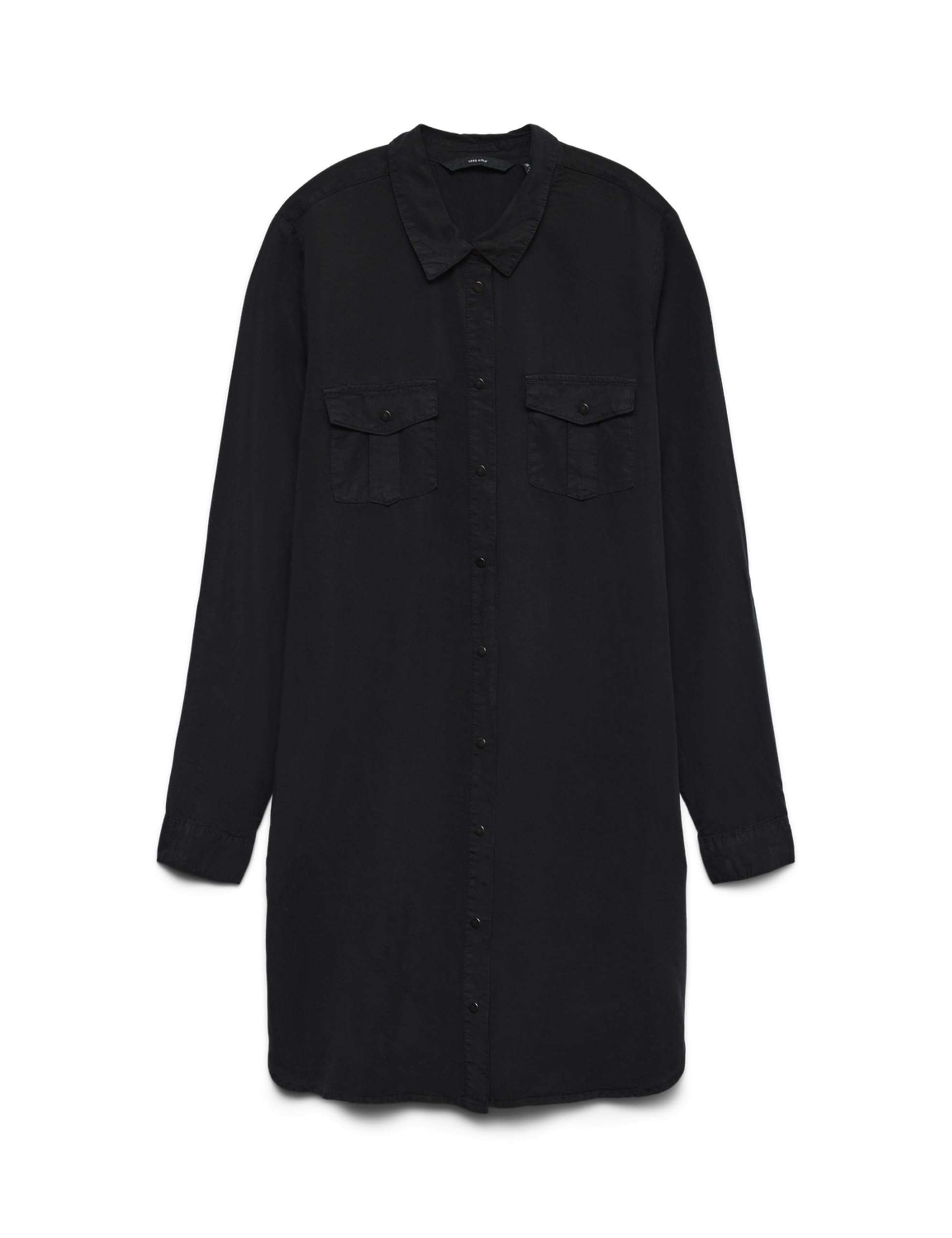 Vero Moda Women's Vmsilla Ls Short Blck Noos Ga Dress, Black, 16 UK
