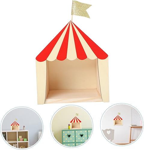 Miniatura 7 de VOSAREA Bandeja organizadora de joyas modelo de circo de circo, regalos de cumpleaños para niños, estante de escritorio, soporte de exhibición de