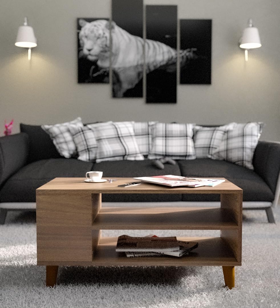 See full amazon price history chart for COUCH CULTURE Yuban Engineered Wood Coffee Table | Center Table for Living Room |Tea Table, Coffee Table with Storage for Drawing Room and Office| Finish Color - Leon Teak |1 Year Warranty COUCH CULTURE Yuban Engineered Wood Coffee Table | Center Table for Living Room |Tea Table, Coffee Table with Storage for Drawing Room and Office| Finish Color - Leon Teak |1 Year Warranty (B0CJVKMTMW) Amazon Price History, Amazon Price Tracker