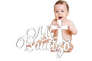 Bucchery Wooden Baby Shower Signage: A Cherished Keepsake for your Mi Bautizo Celebration