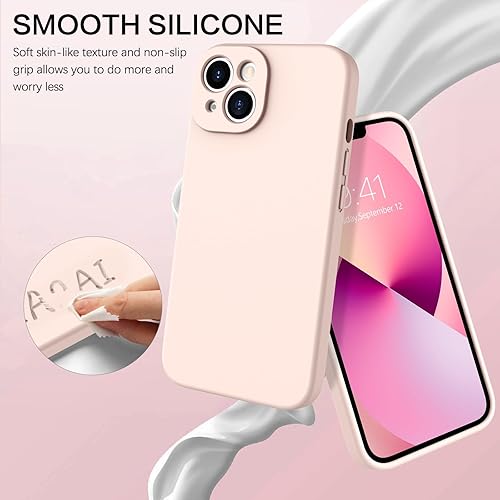 Miniatura 4 de BENTOBEN Funda para iPhone 13, de silicona líquida, compatible con Magsafe, magnética, a prueba de golpes, goma de gel, forro de microfibra, funda