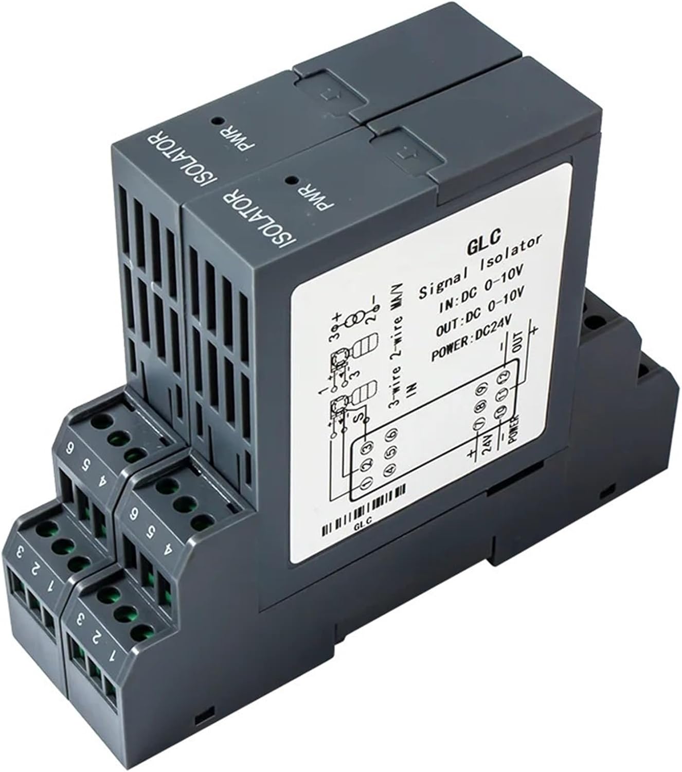 1 in 1 Out 4-20mA 0-20mA 0-10mA Signal Isolator 0-10V to 4-20mA 0-75mV Signal Converter Isolator 0-5V 1-5V DC24V Signal Isolator(2 Input 2,0-20MA_DC24V_4-20MA)