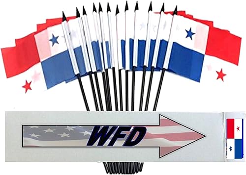 Miniatura 12 de Banderas de escritorio de Nicaragua, paquete de 12 banderas pequeñas de poliéster de 4 x 6 pulgadas en miniatura para mesa de oficina, pequeñas