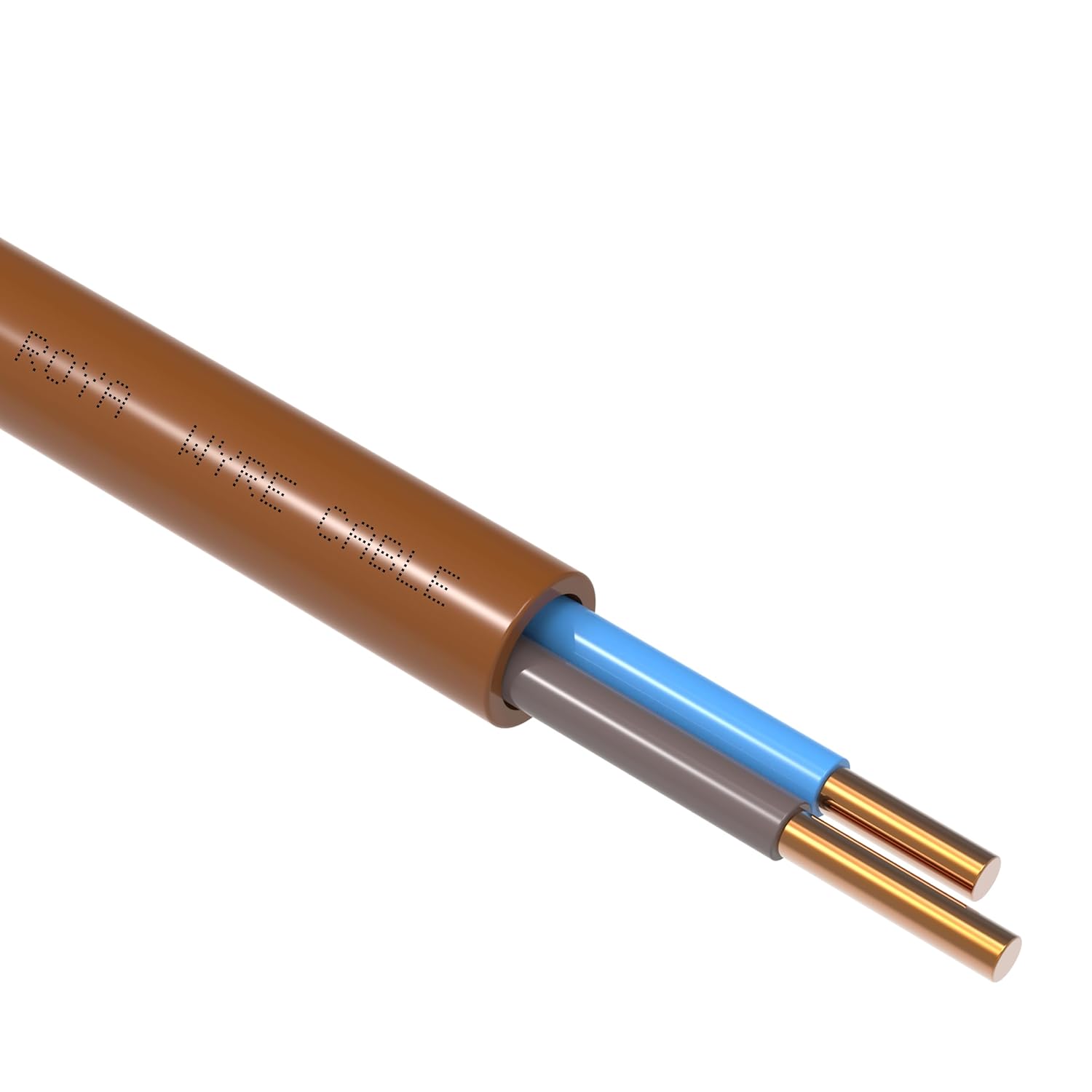 18/2 Thermostat Doorbell HVAC Heating Control Cable Wire, 100% Solid Copper Conductors UV Resistant RoHS for Indoor/Outdoor Low Voltage Applications Use (18/2 Brown, 100FT)
