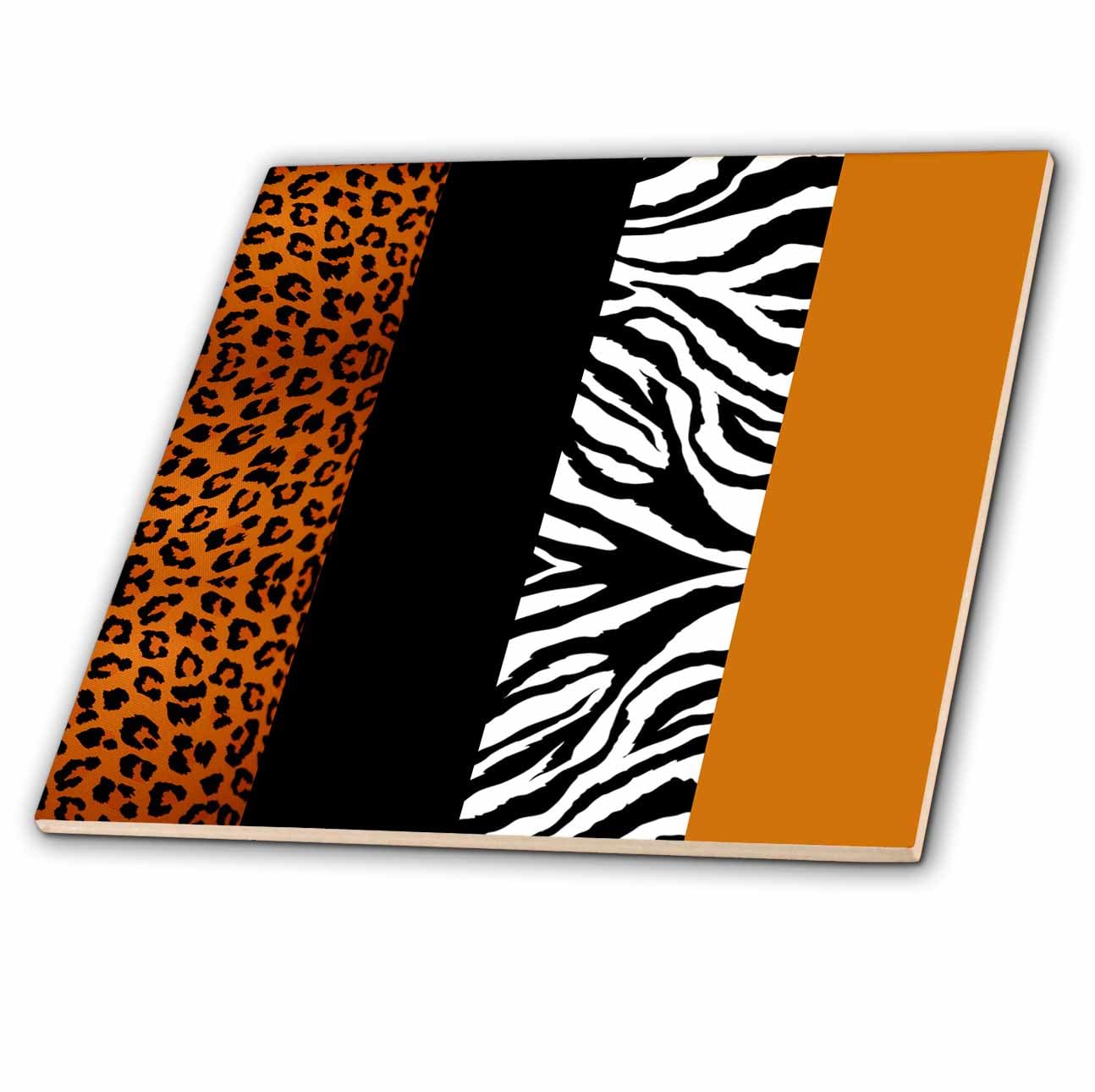 Amazon.com: 3dRose ct_35442_4 Orange Black and White Animal Print
