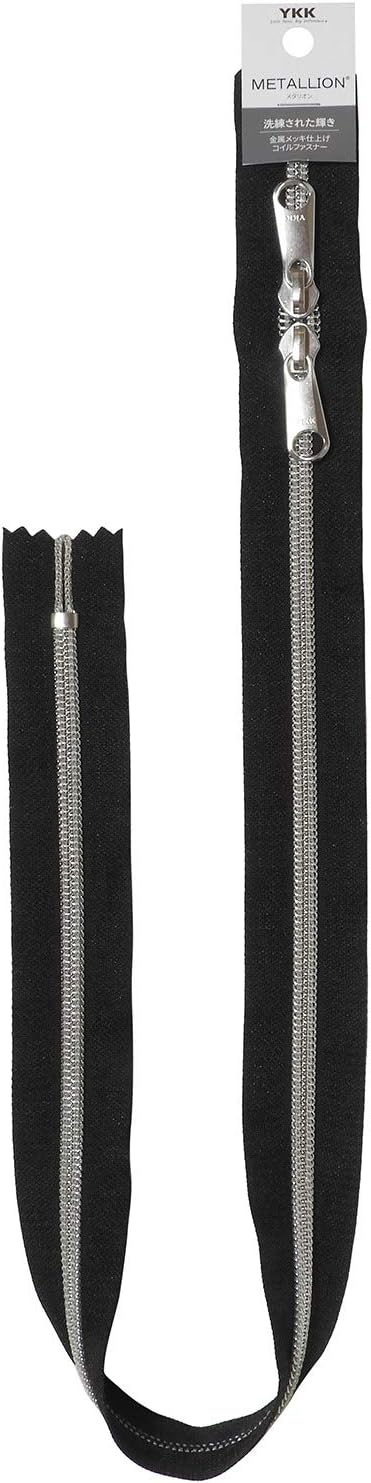 YKK Metallic Double Opening Fastener 23.6 inches (60 cm) #580 Black 5CMS-60SH