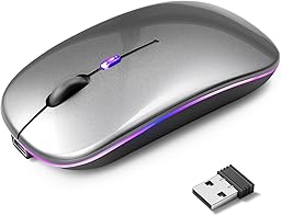 【2026新グレード】マウス 無線 Mucuru ワイヤレスマウス Bluetooth 5.4 無線 静音 薄型 Type-C 充電式 2.4GHz 3段階DPI切替 省エネ 瞬時接続 7色ライト付き 小型 光学式 高精度 左右対称 高耐久性 軽量 握りやすい 簡単接続 携帯便利 Mac/Windows/Surface/PC/Macbook対応