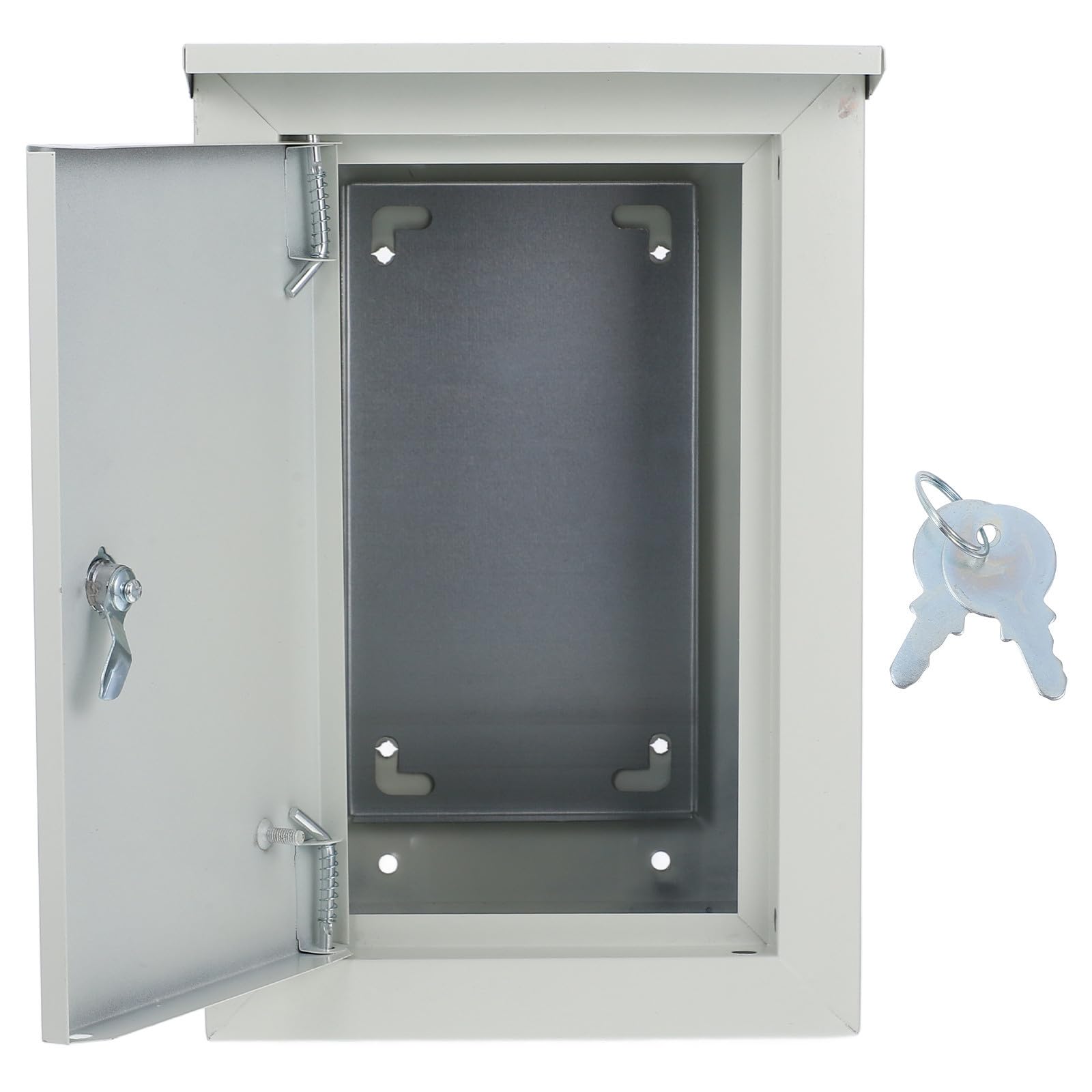LIFKOME Caja Electrica Resistente Intemperie y Diseño Montado en Pared de Metal Aluminio Gran Capacidad para Conexiones Eléctricas Seguras para Exterior