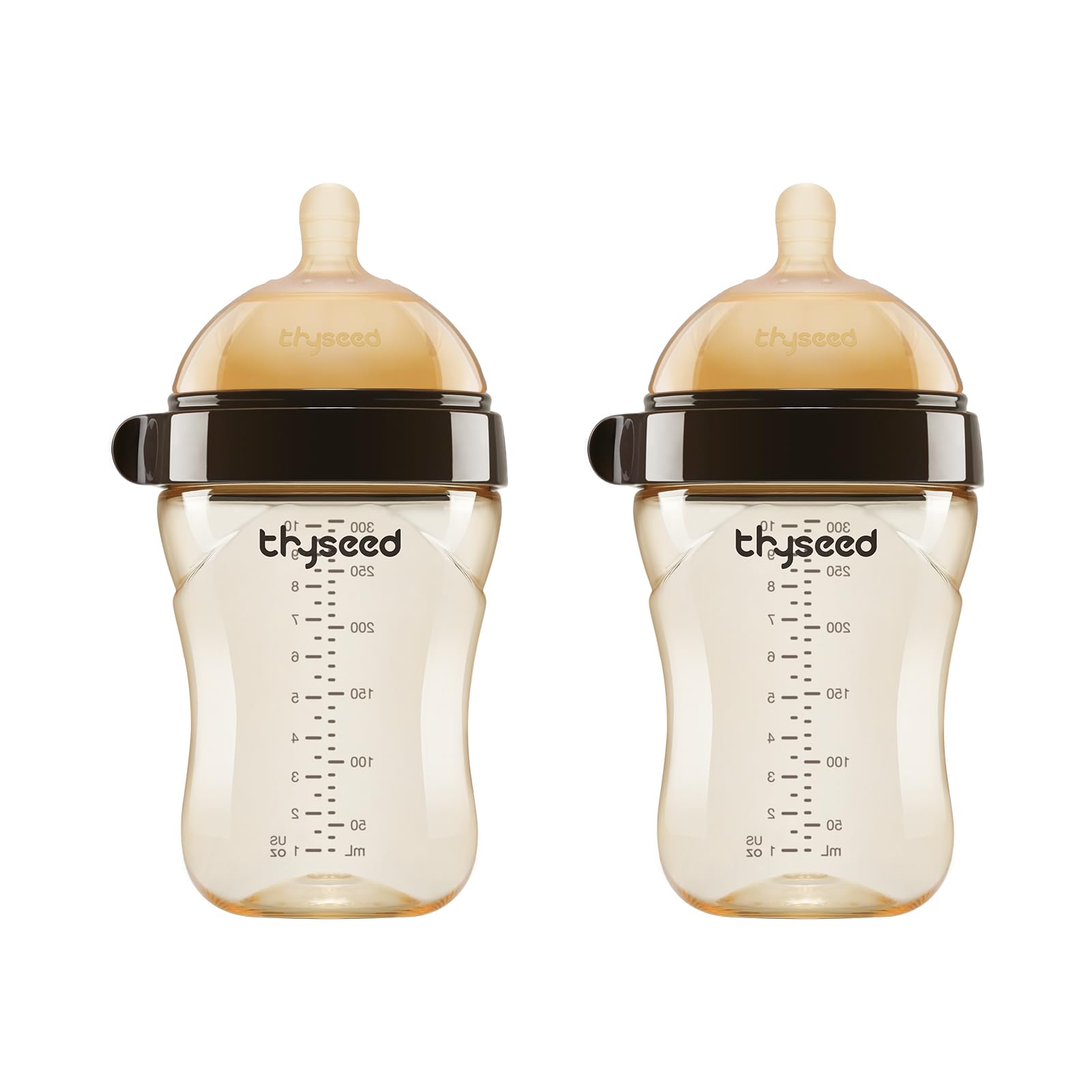 Bottles for Breastfed Baby Who Refuses Bottle Toddler Breastlike Breastfeeding PPSU Bottle That Looks Like A Breast 10oz/300mL 3-7 Months 2 Pack