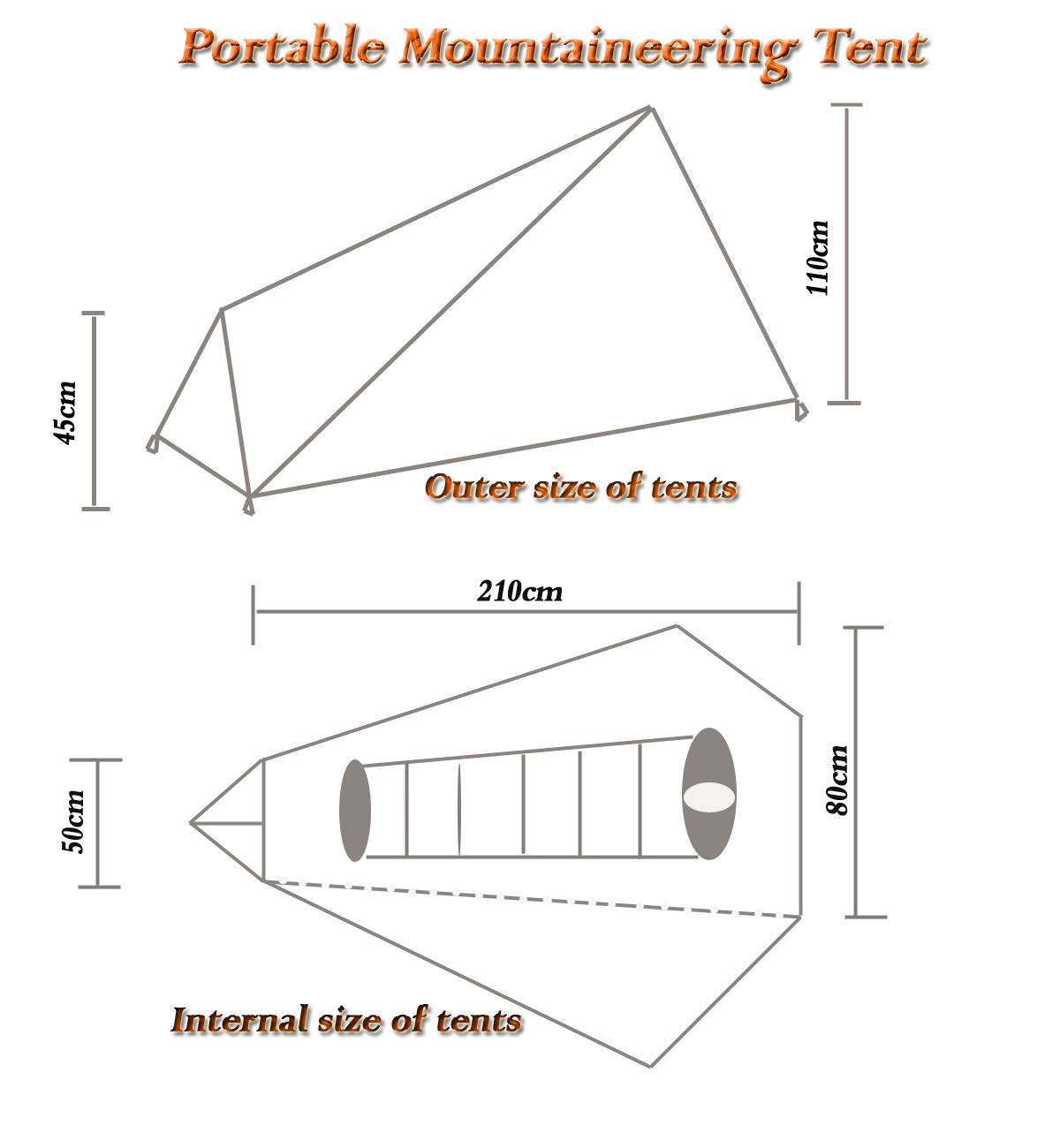 Ellen Tenda singola persona, tenda personale di Bivy. tenda leggera di zaino