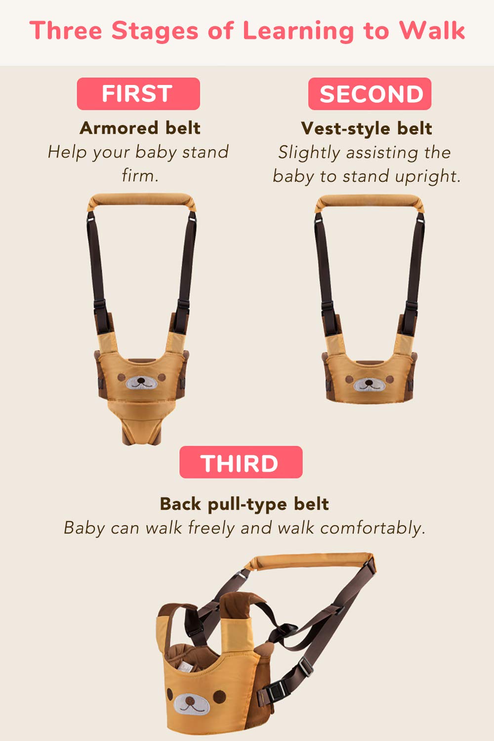 Redini Primi Passi per Bambini Aiuto Permanente Trottatore Forma Animale