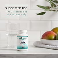 Vista 5 de Nutricology MSM 500 mg - Metilsulfonilmetano, Salud de las Articulaciones - 150 Cápsulas Vegetarianas
