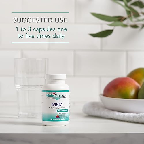Miniatura 5 de Nutricology MSM 500 mg - Metilsulfonilmetano, Salud de las Articulaciones - 150 Cápsulas Vegetarianas