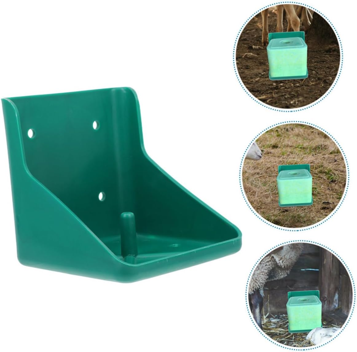 POPETPOP 2pcs Sheep Salt Block Holder Rack for Cattle and Livestock Adjustable Salt Feeding Box Sturdy Brick Storage Tray Support Stand