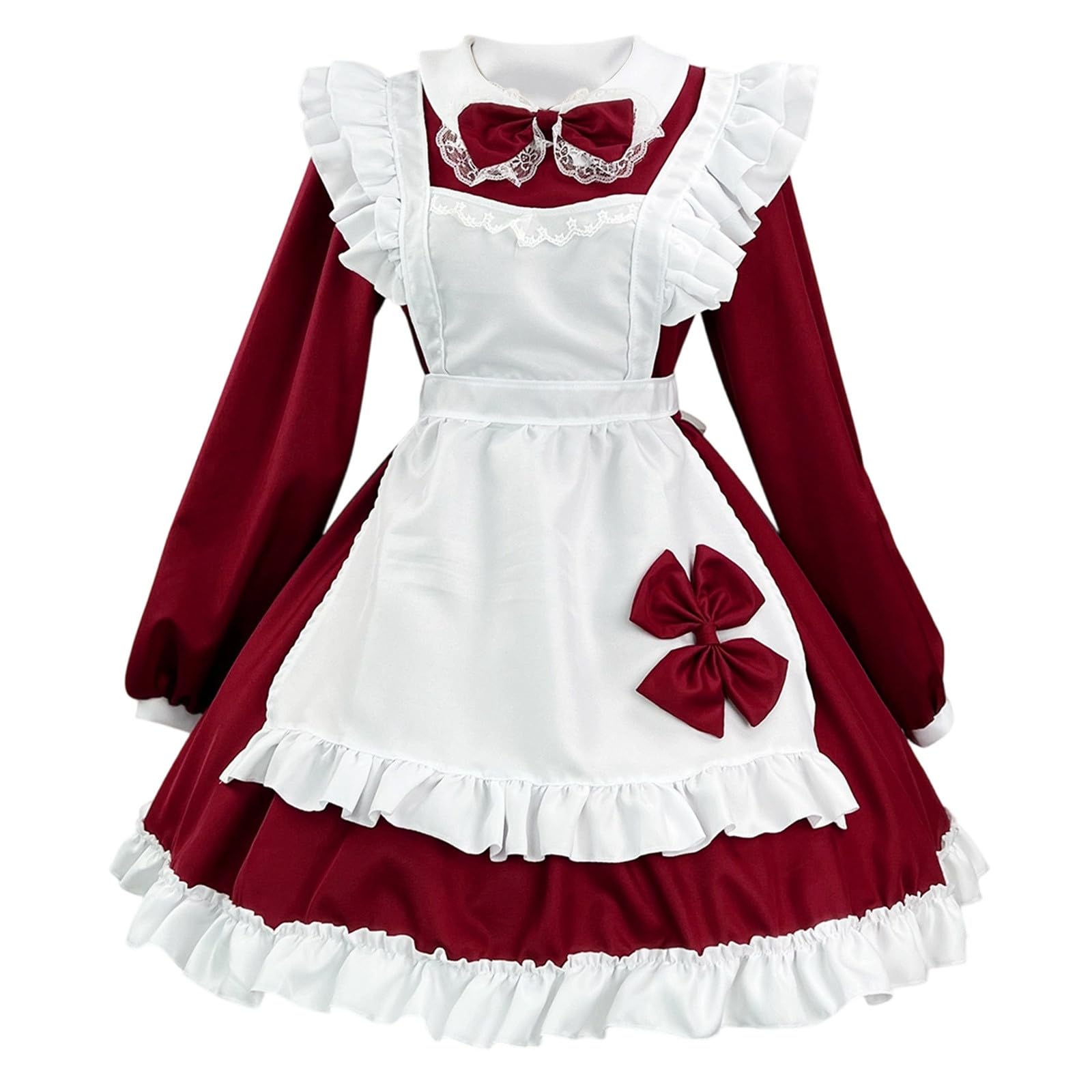 Generisch 2026 Disfraces de cosplay elegantes trajes góticos elegantes vestidos oscuros para actuaciones lindo disfraz de manga larga versátil moda etapa con encanto victoriano sofisticación femenina
