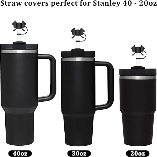 Miniatura 10 de 4 fundas de popote para Stanley Cup de 40 a 20 onzas, tapas de silicona de 0.4 pulgadas, accesorios de tazas Stanley, a prueba de polvo y fugas (4