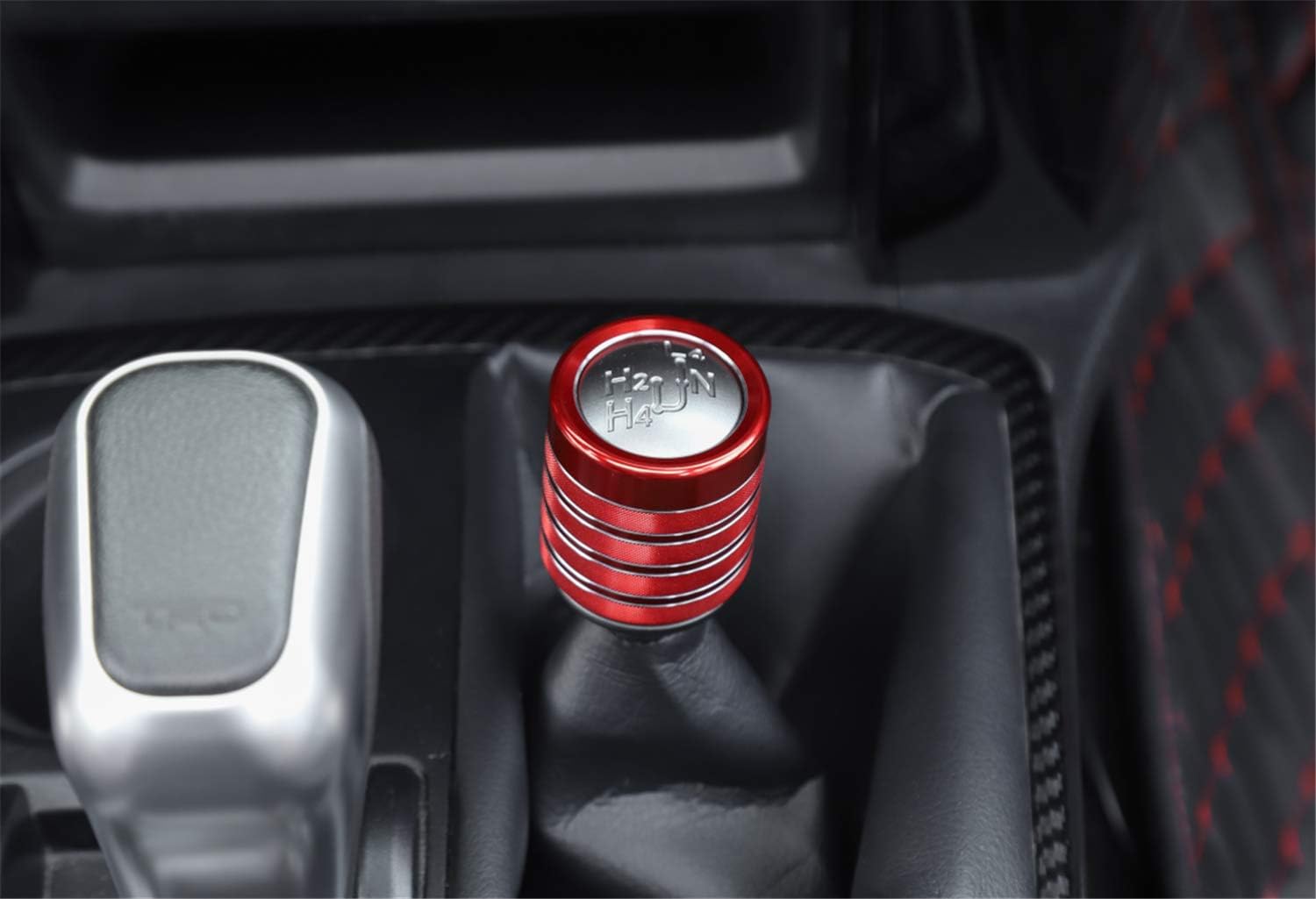 Car 4WD Gear Shift Cover Shifter Knob Head Protector for Toyota 4Runner TRD Pro Off-Road 2010-2024 Interior Accessories (Red)
