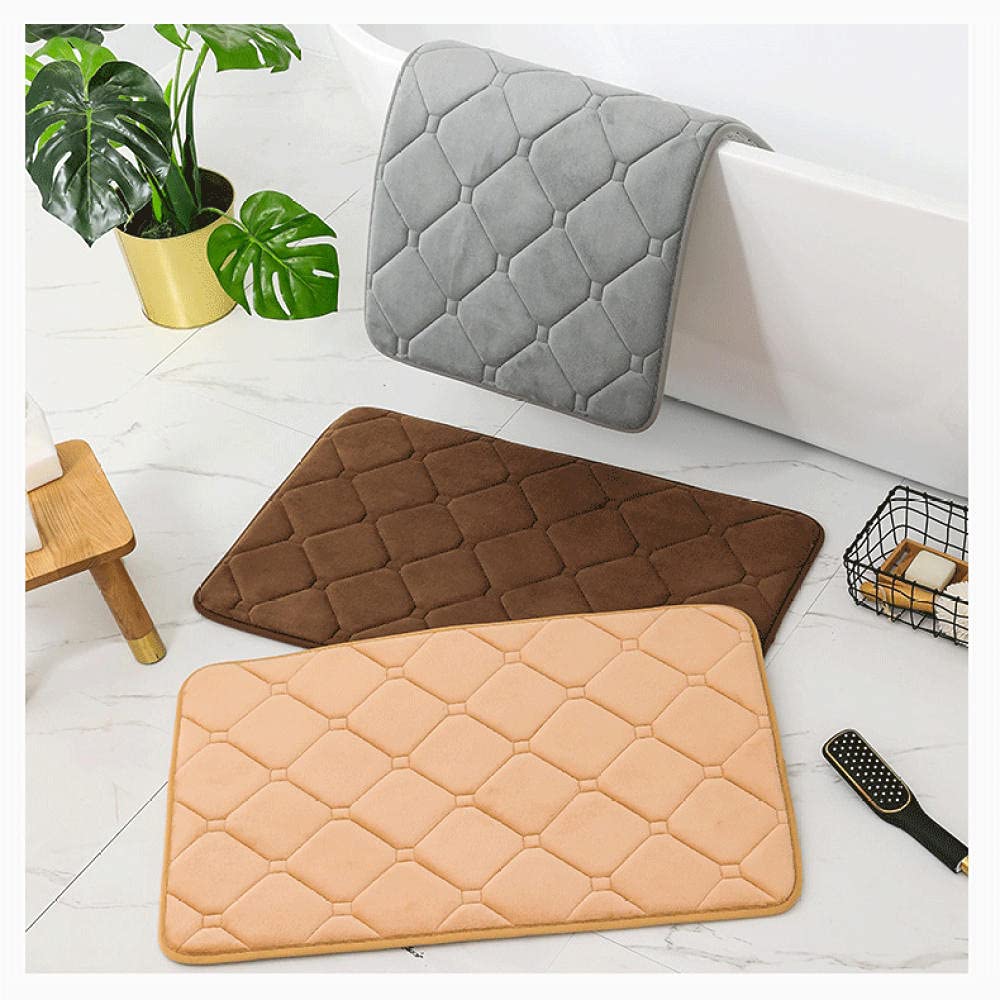 Tappetini antiscivolo in memory foam per bagno e WC, tappeto assorbente per soggiorno e camera da letto, viola chiaro, 90 x 400 cm