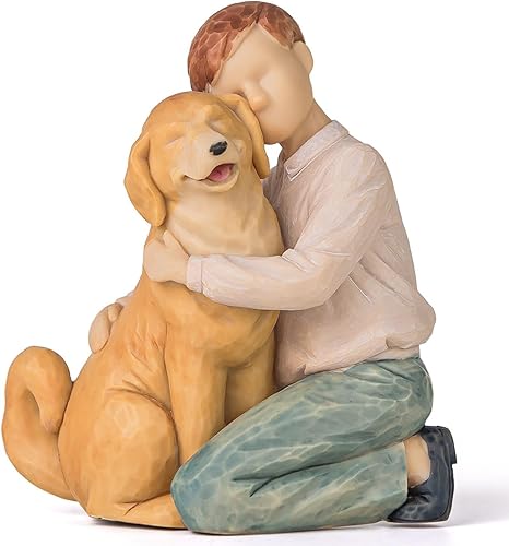 Pets Dog Statues Gifts Collectible Figurines Sculpted Hand-Painted Figures for Home Decorations Living Room Bedroom Office Loss of Dog Gifts