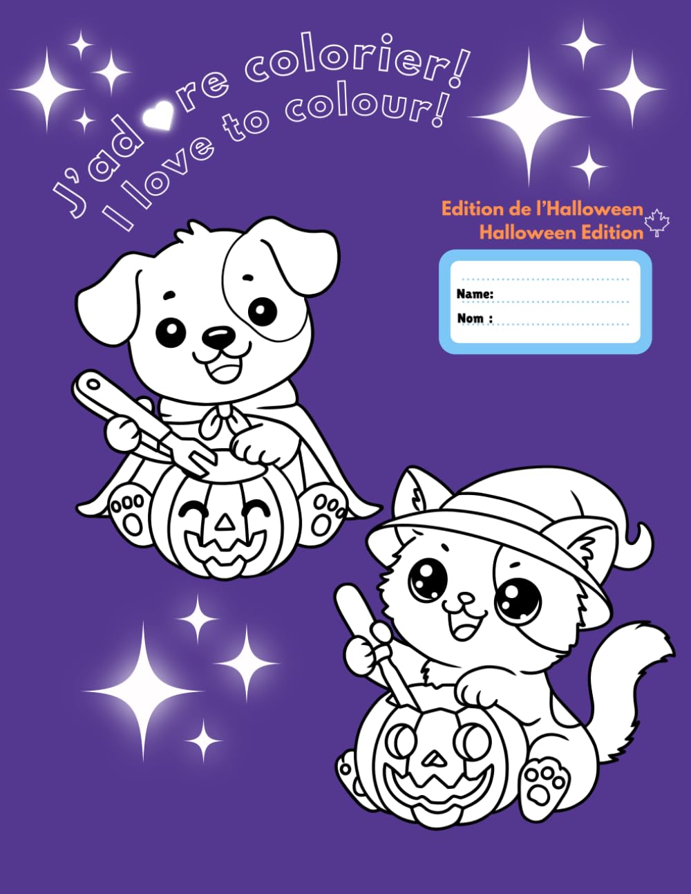 I love to colour! / J'adore colorie!: Halloween Edition / Edition de l'Halloween