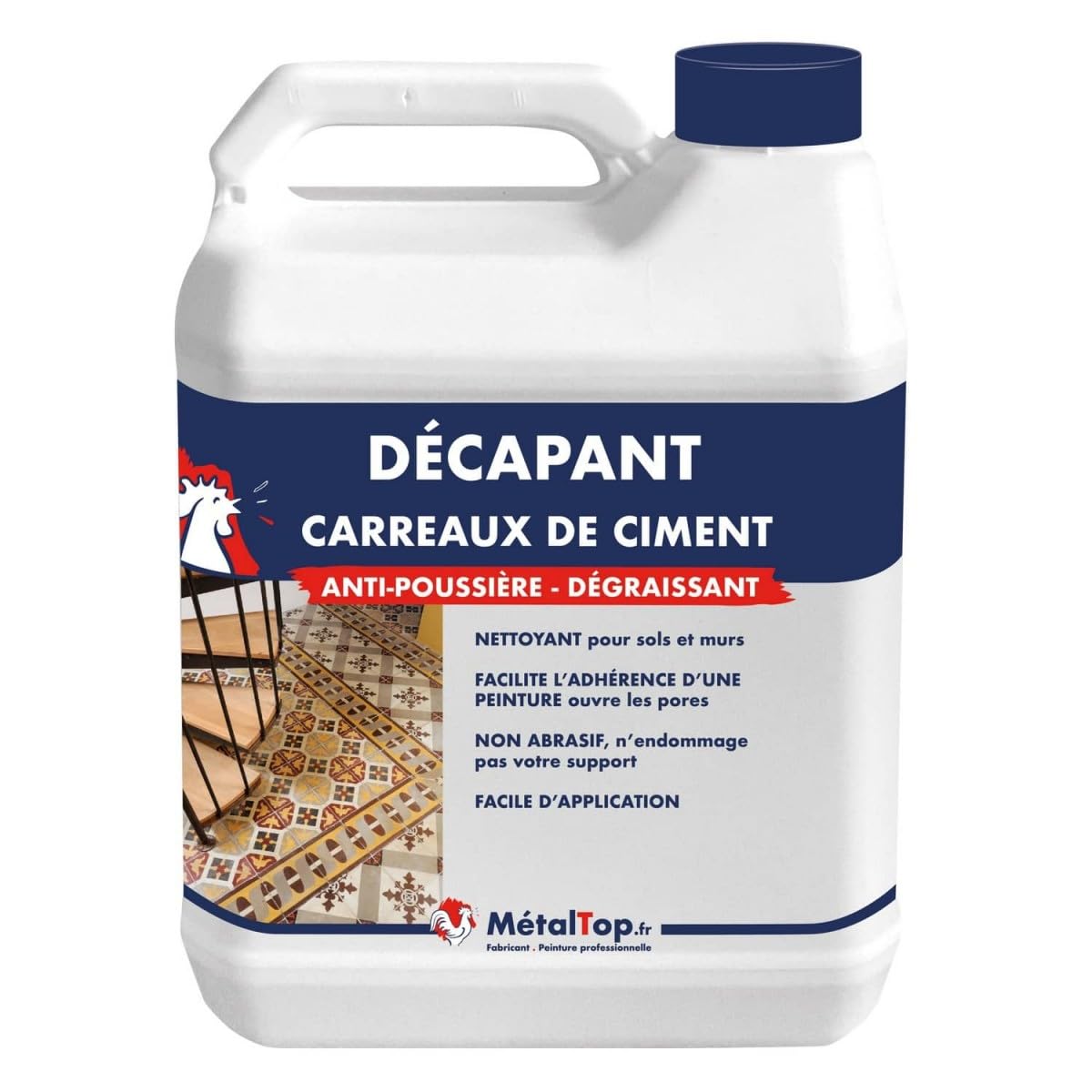 Decapant Carreaux De Ciment 1 L Nettoyant anti-tâches et laitance