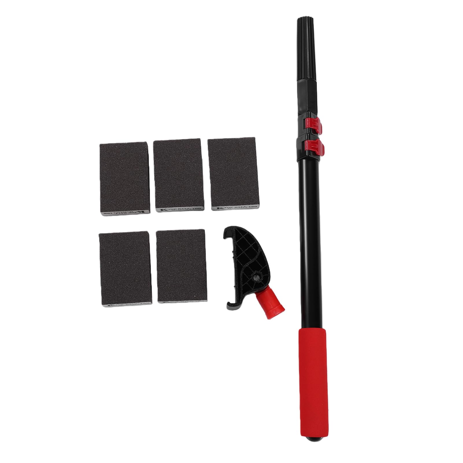 Hyuduo Kit D'éponge de Ponçage avec Poteau Télescopique 60-123 Cm pour Le