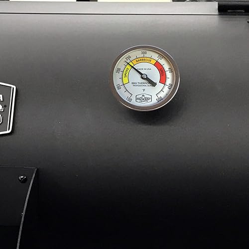 Miniatura 5 de Termómetro para barbacoa y asador Midwest Hearth para parrilla, pozo, barril de 3" de diámetro (tallo de 4" de longitud, esfera de color)