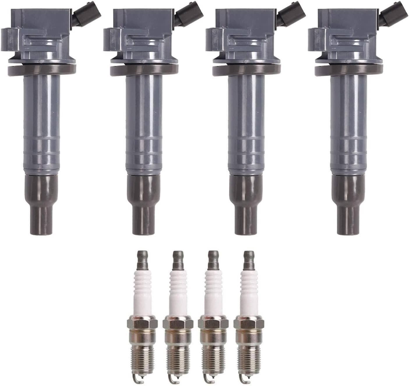 ENA Set of 4 Ignition Coil with 4 Iridium Spark Plug Compatible with Toyota Celica Corolla Matrix MR2 Spyder Vibe Prizm Replacement for UF247
